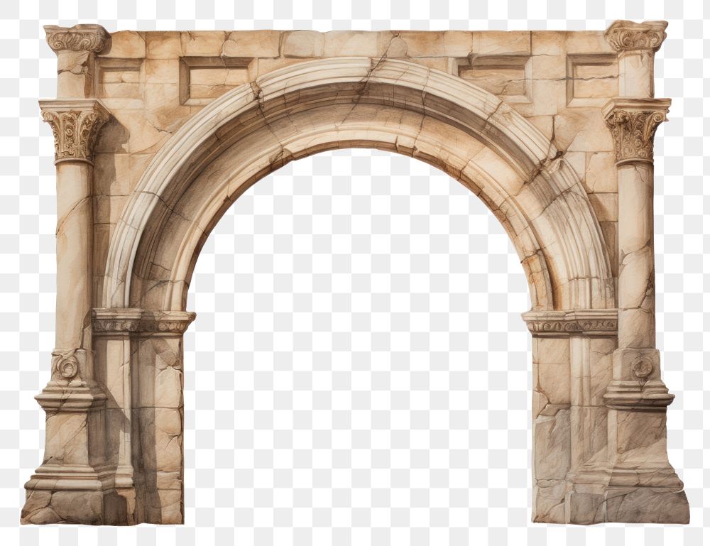 PNG Arch architecture white background fireplace