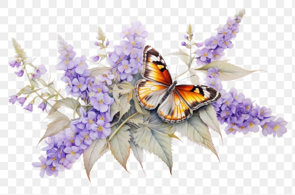 PNG A butterfly flower lavender insect