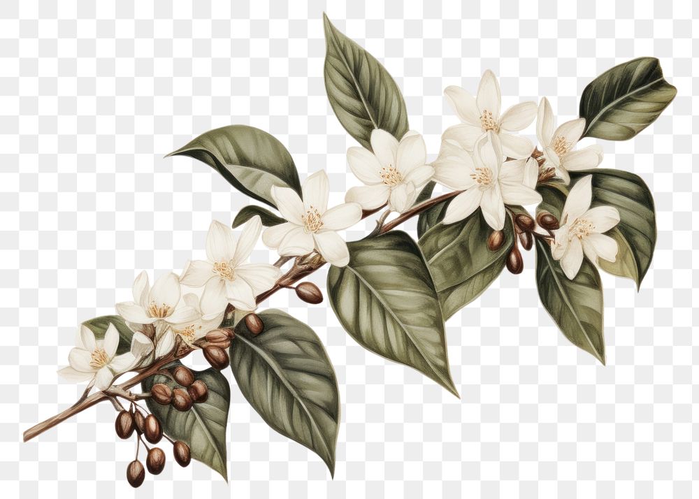 PNG Coffee flower blossom plant