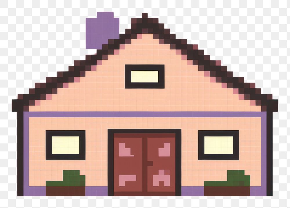 PNG Barn pixel architecture building cottage.