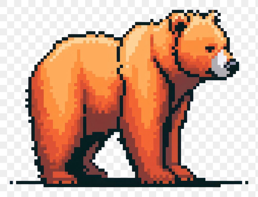 PNG Bear pixel mammal art representation.