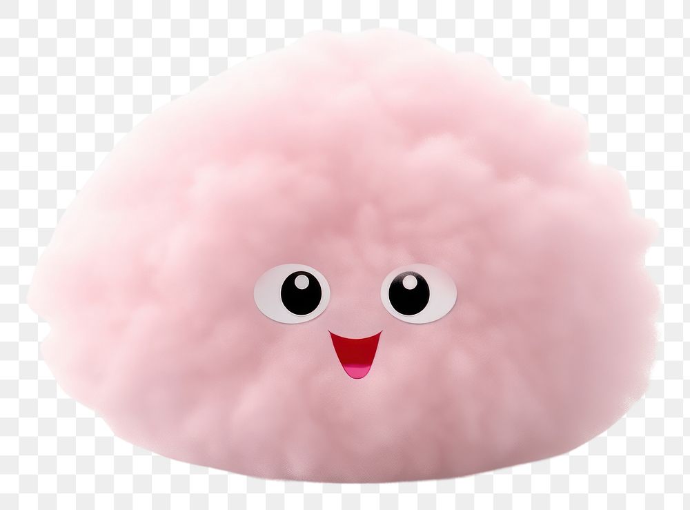 PNG Cloud cute pink toy.