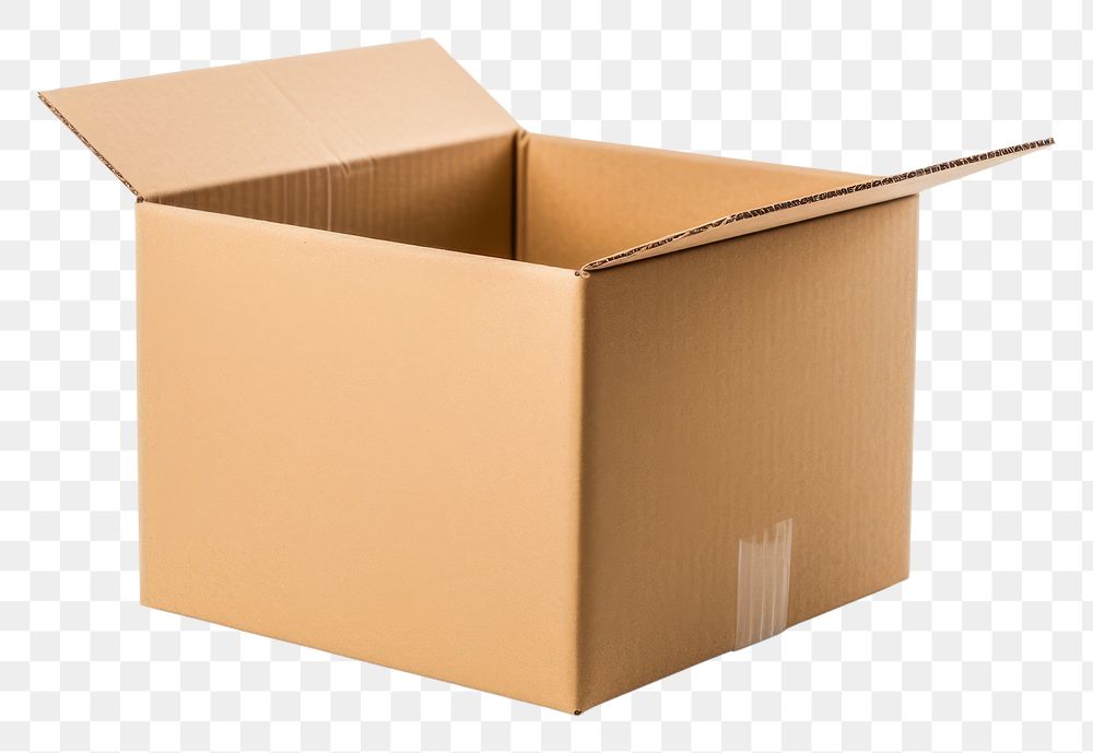 PNG Cardboard box carton white background.