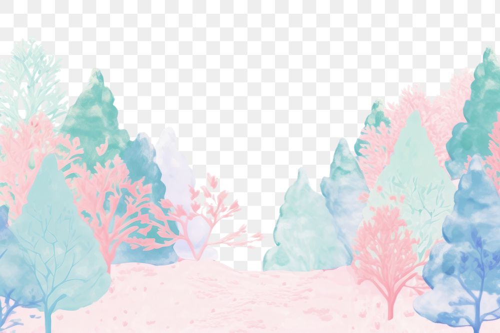 PNG Winter forest backgrounds outdoors drawing.