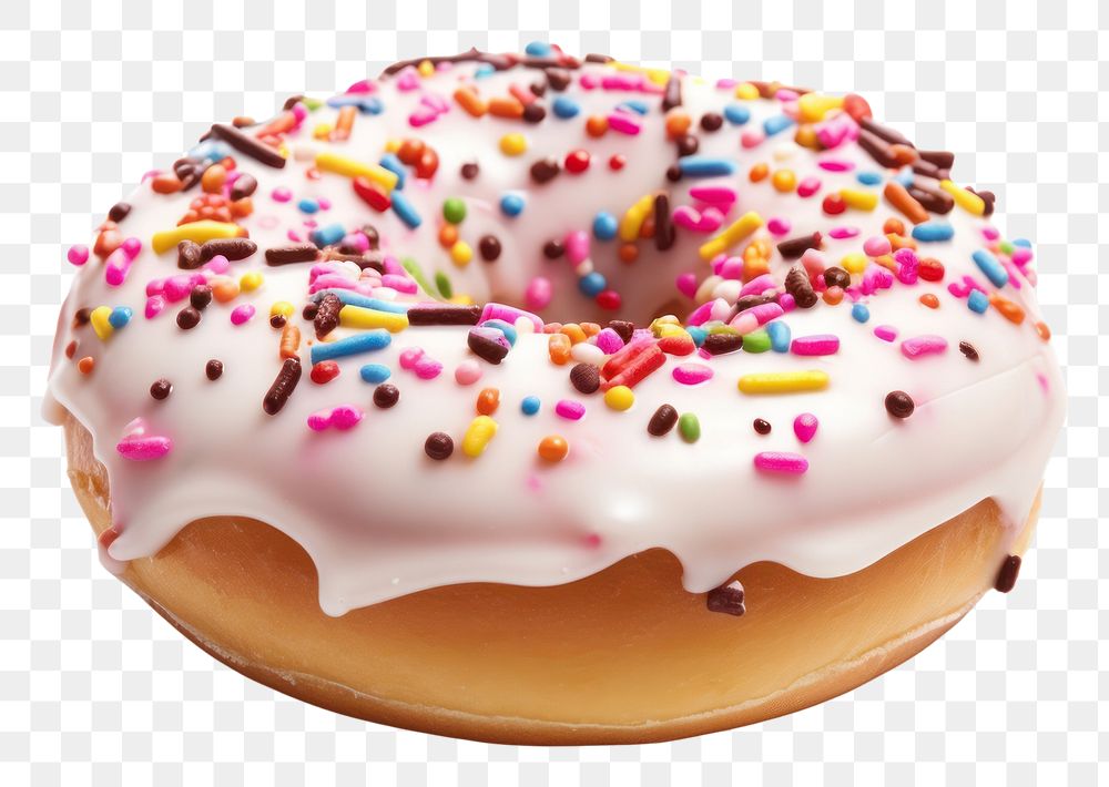 PNG Donut sprinkles dessert food.