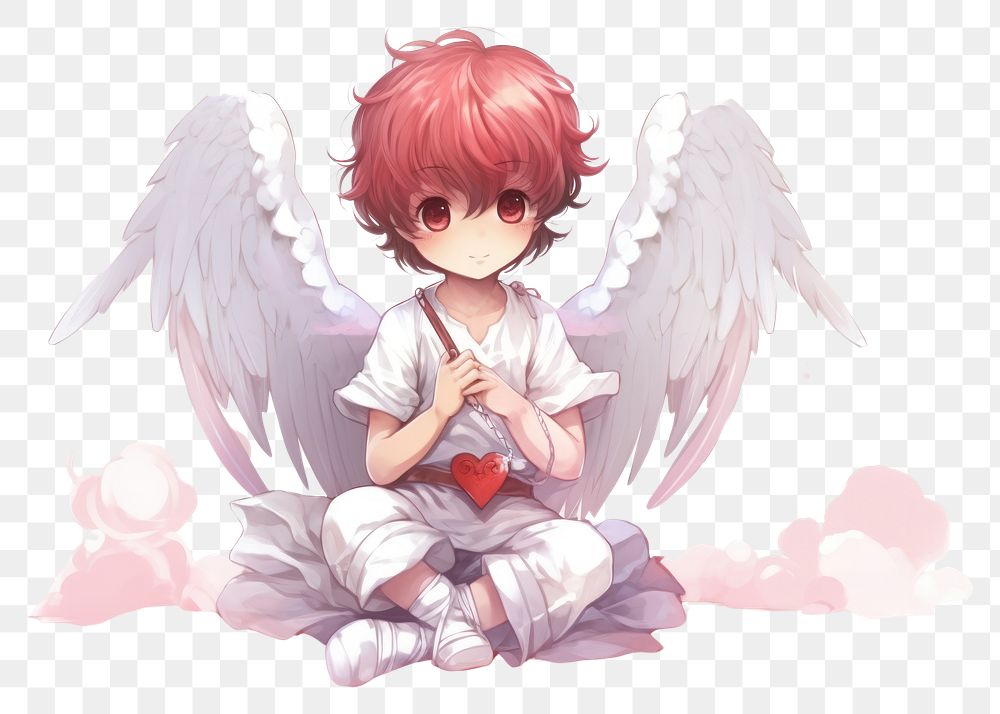 PNG Child angel anime representation accessories.