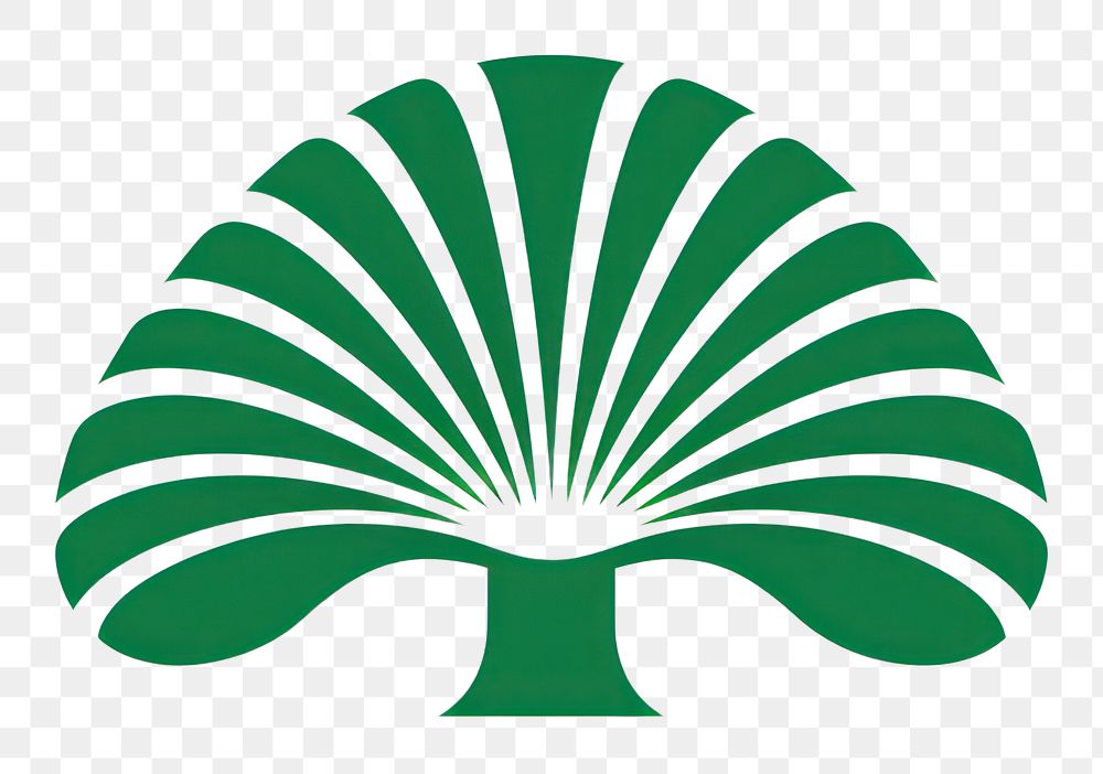 PNG Mushroom linocut logo nature green.