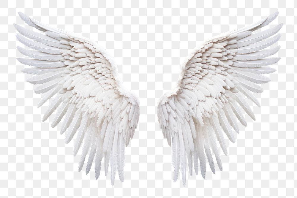 PNG Angel wing white bird white background.