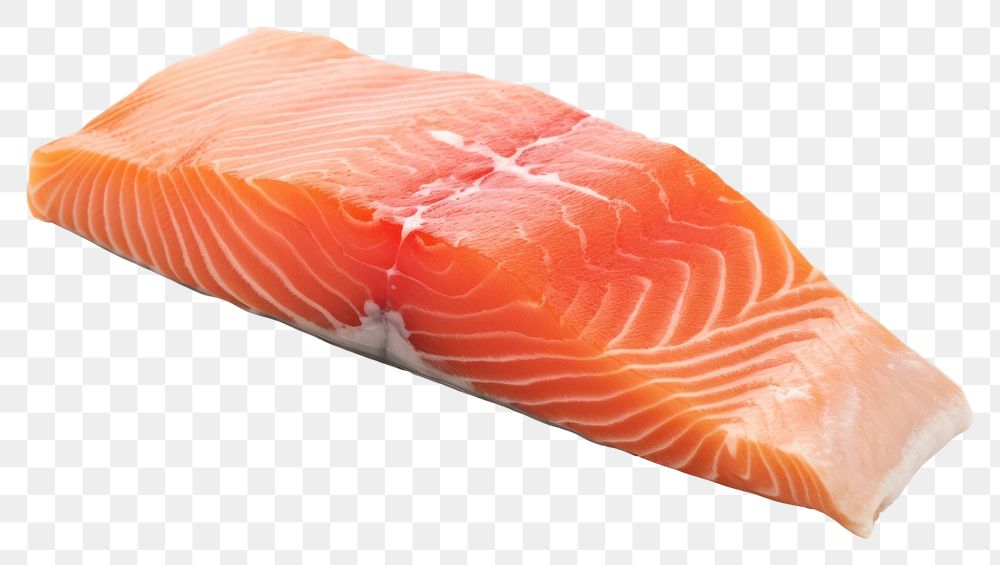 PNG Raw salmon fillet steak seafood white background relaxation.