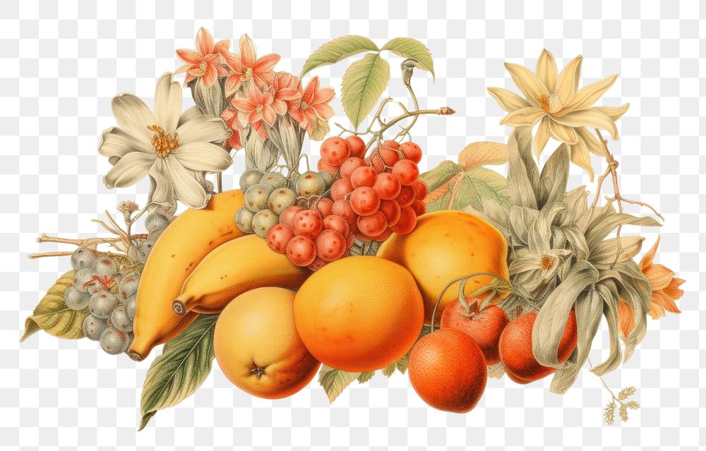 PNG Vintage drawing of fruit painting sketch plant