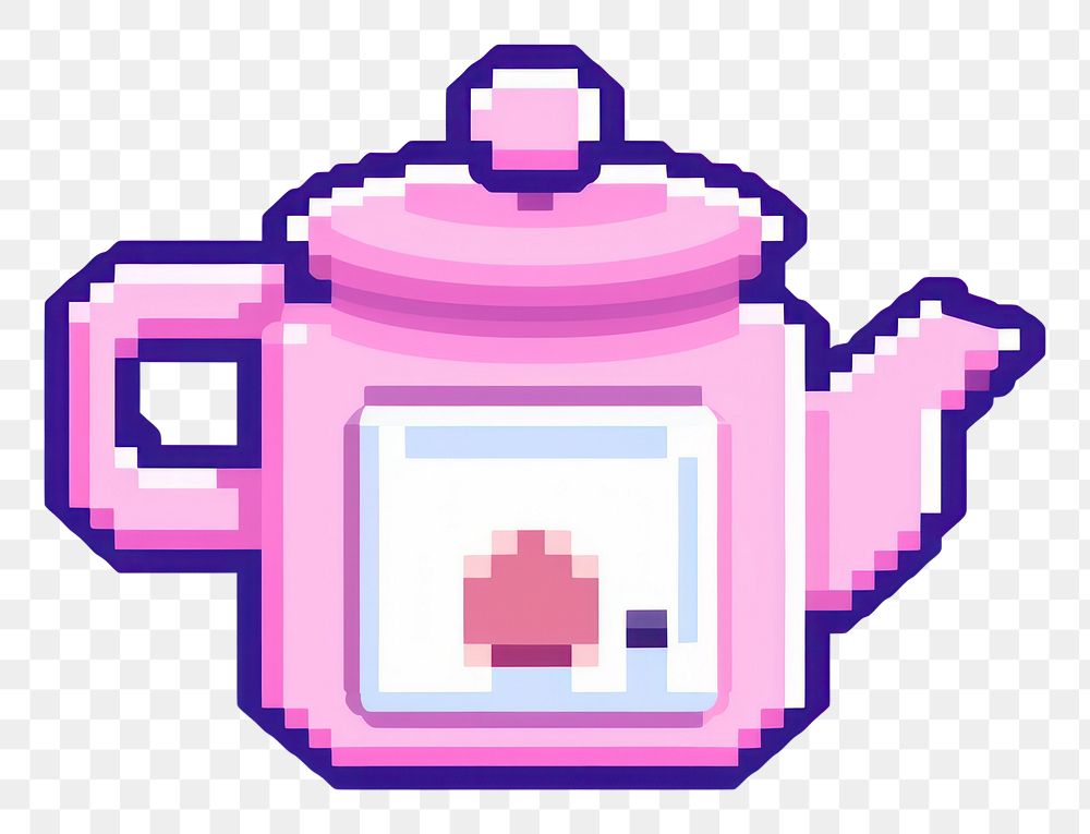 PNG Tea pixel teapot technology pixelated.