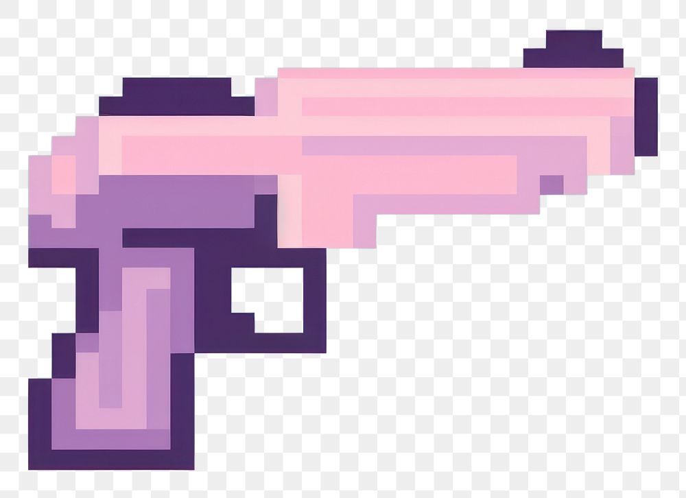 PNG Gun pixel handgun purple art.