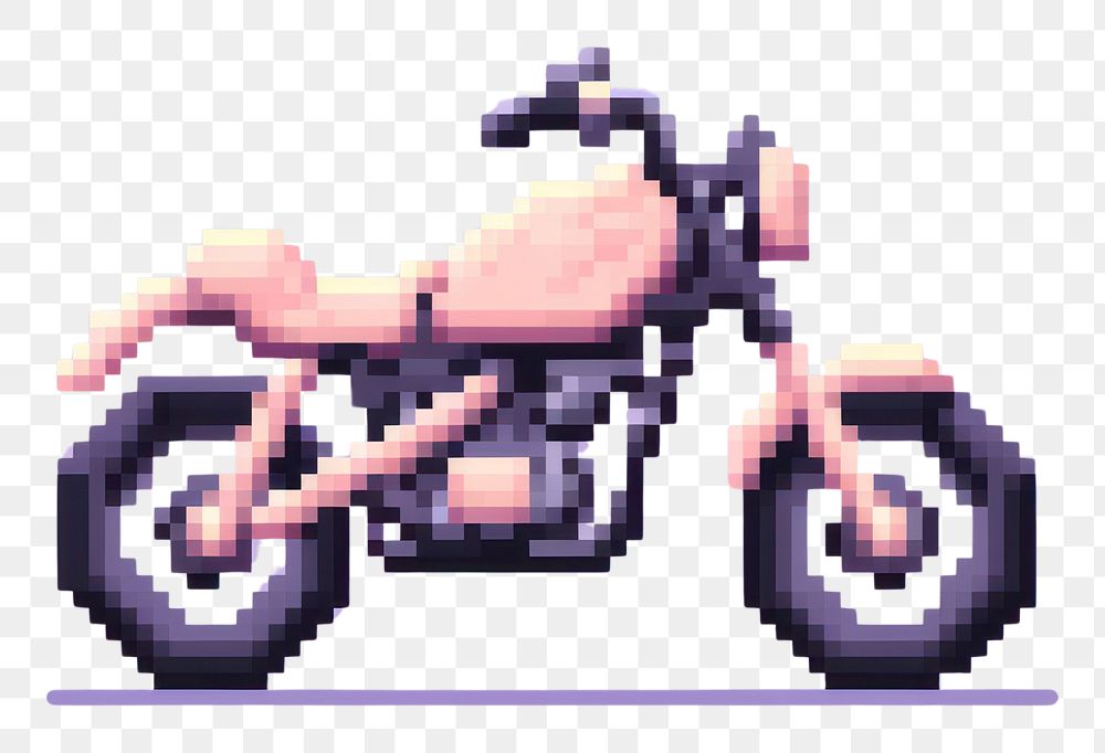 PNG Morterbike pixel motorcycle vehicle transportation.
