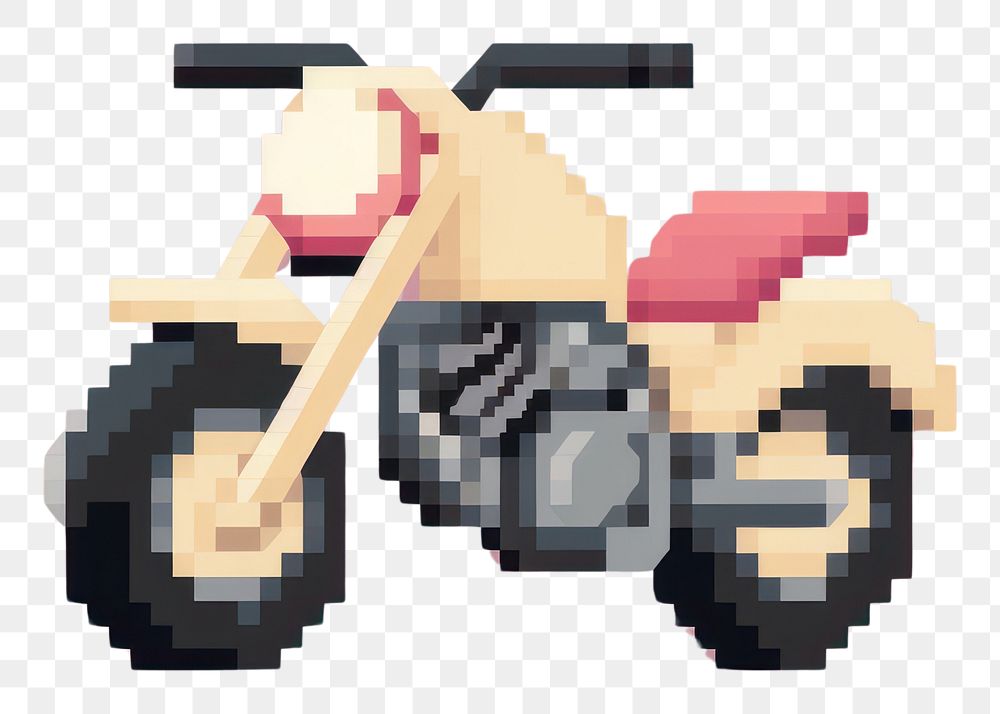 PNG Morterbike pixel motorcycle vehicle transportation.
