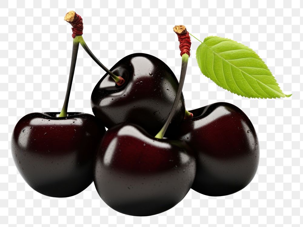 PNG Cherrys fruit plant black.