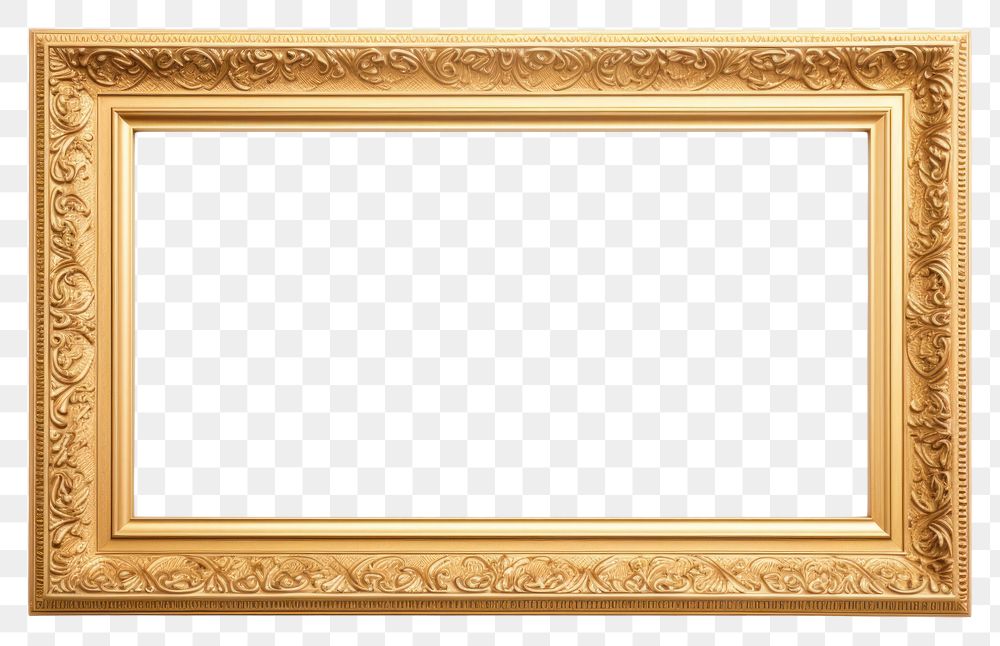 PNG Art deco gold frame backgrounds rectangle white background.