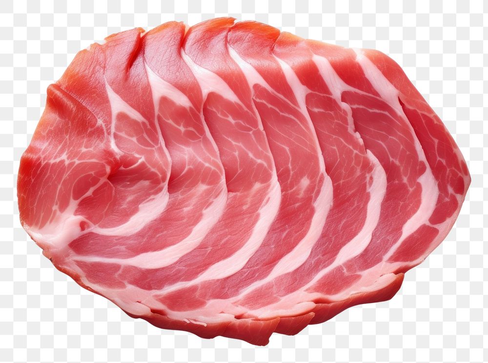 PNG Slice of ham meat food pork.