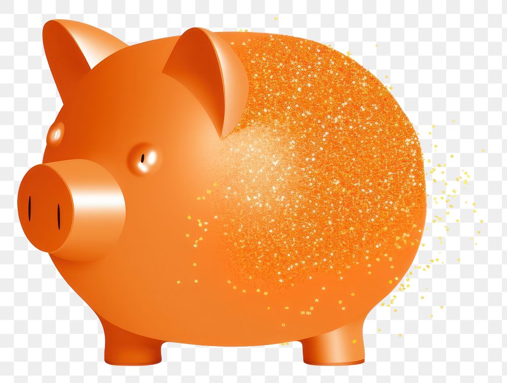 PNG Piggy bank icon investment currency savings.