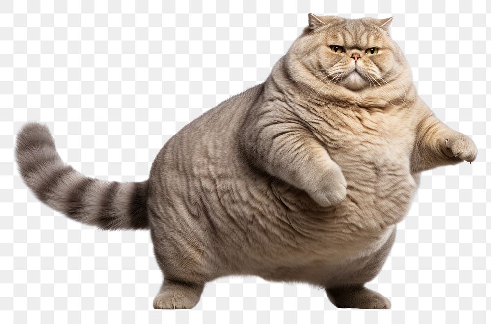 PNG Cat fat dancing mammal animal pet.