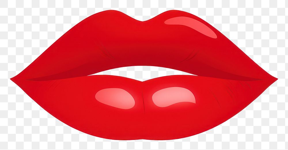 PNG Red mouth lipstick white background moustache cosmetics.