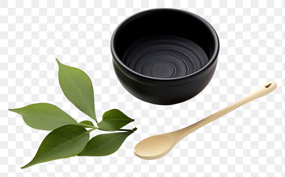 PNG Matcha green tea leaf spoon plant.