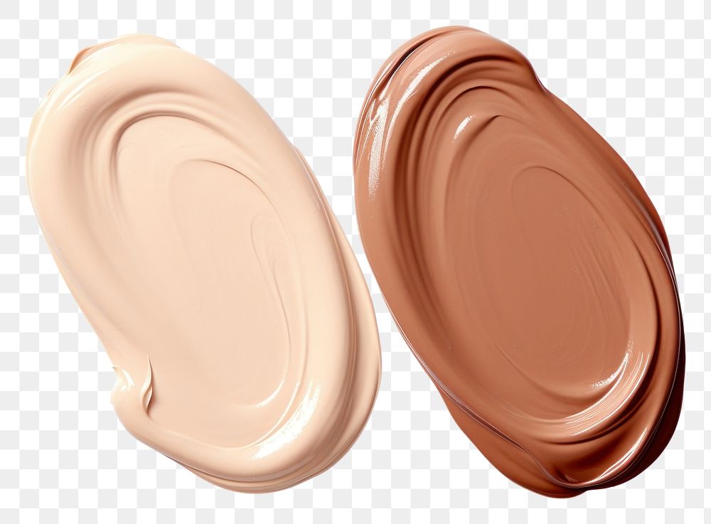 PNG Foundation creams white background circle person.