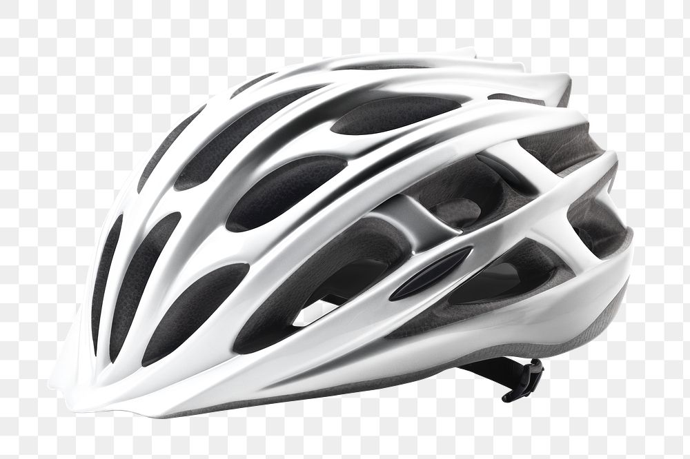 PNG off white bike helmet, transparent background