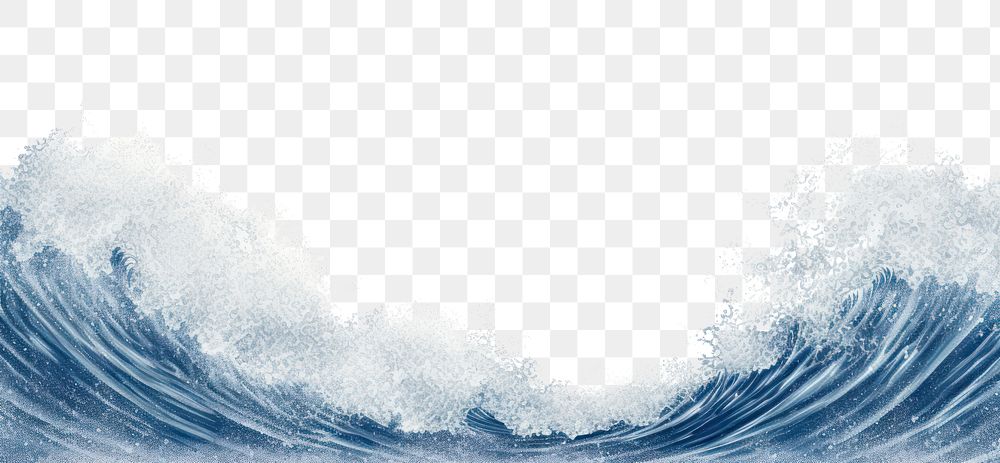 PNG Ocean wave sea white background.