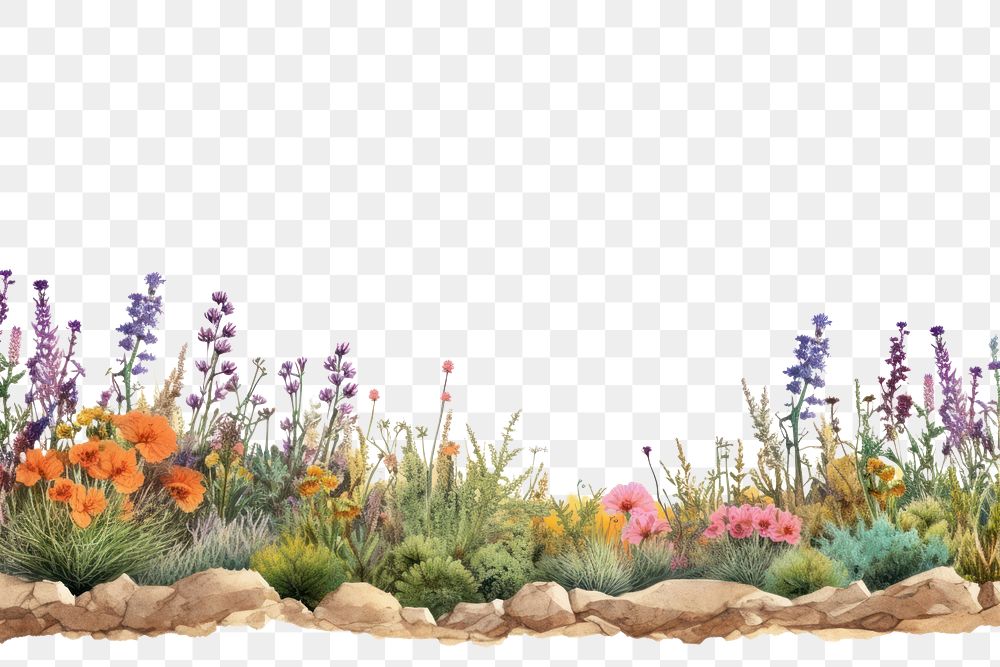 PNG  Flower landscape lavender outdoors.