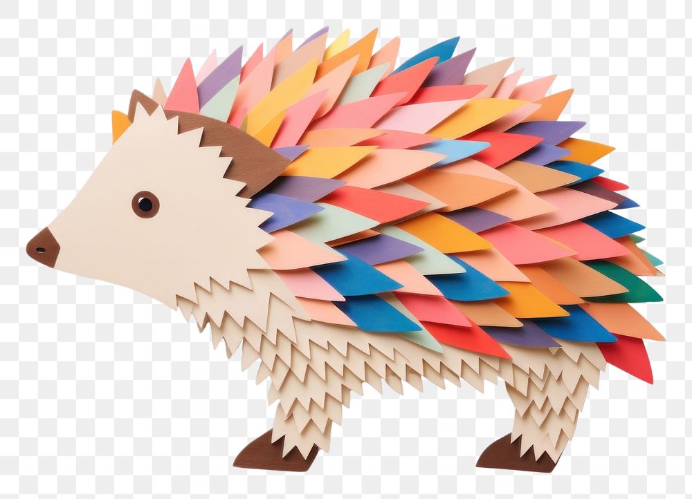 PNG Hedgehog art origami mammal.