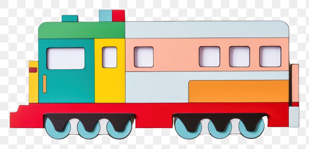PNG Train vehicle craft toy.