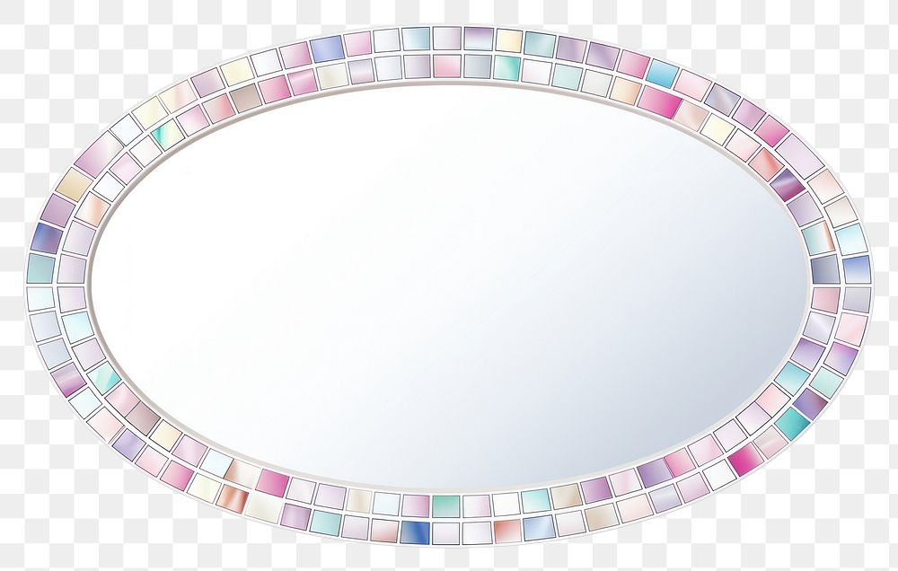 PNG Unicorn mirror oval white background.