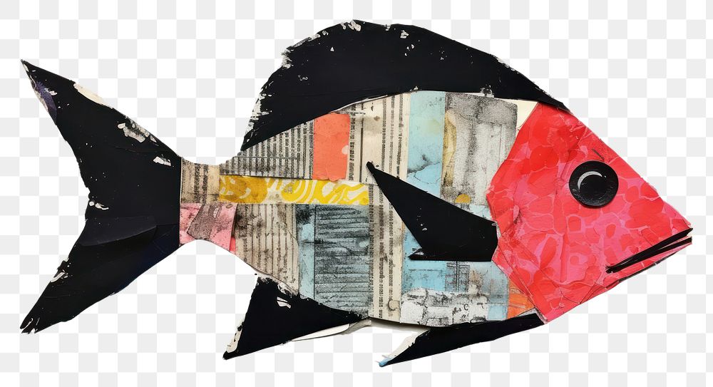 PNG Fish collage art animal.