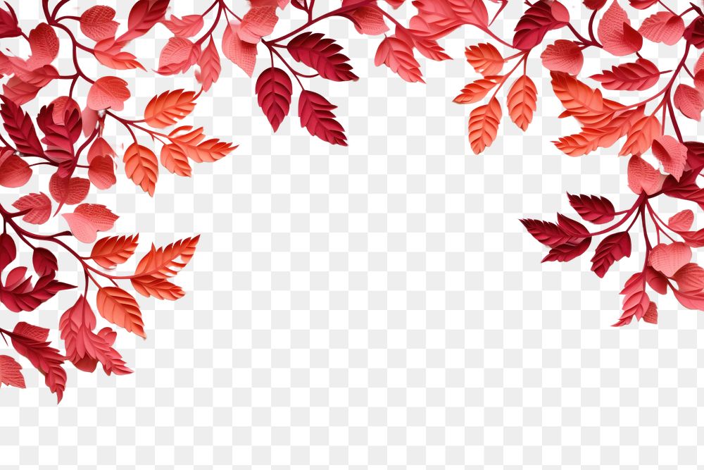 PNG Oak leaf floral border backgrounds pattern flower.