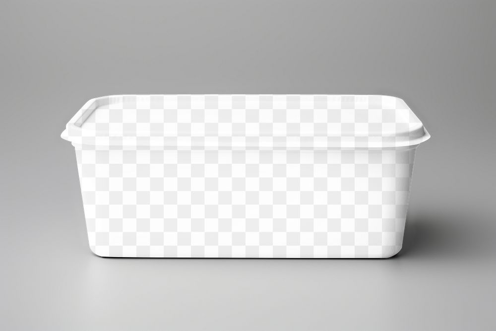 Paper food box png mockup, transparent design