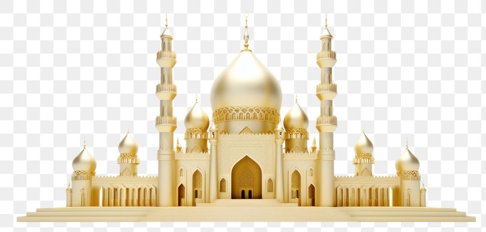 PNG Simple mosque architecture building gold.