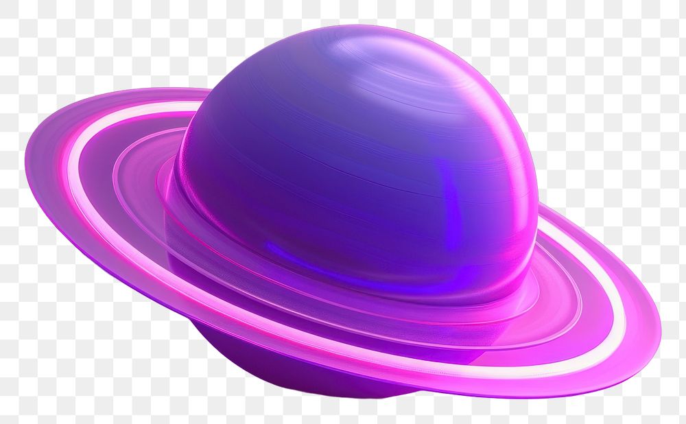 PNG Saturn glowing sphere purple.