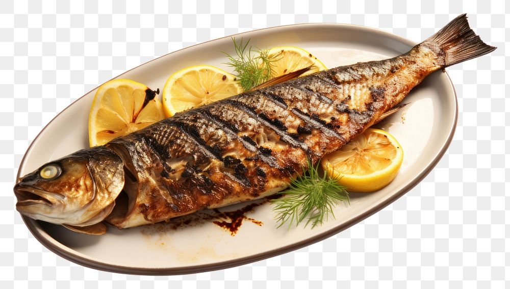 PNG  Grilled Fish fish seafood sardine.