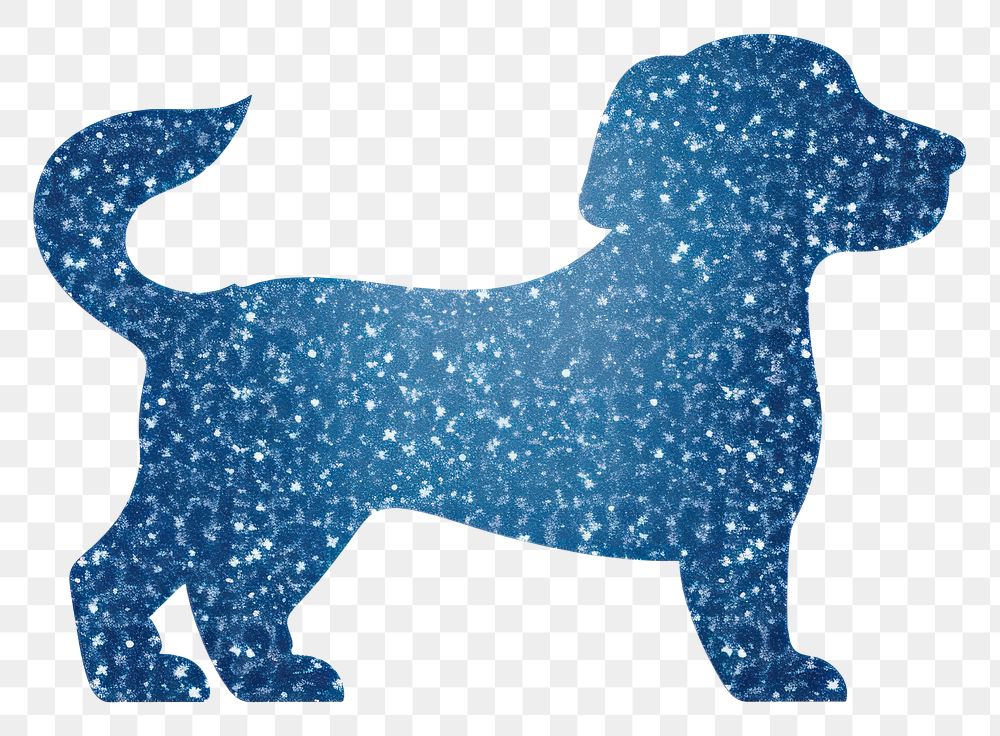 PNG Blue dog icon silhouette mammal animal.