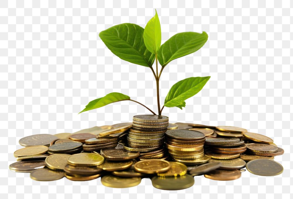 PNG Coin money plant leaf.
