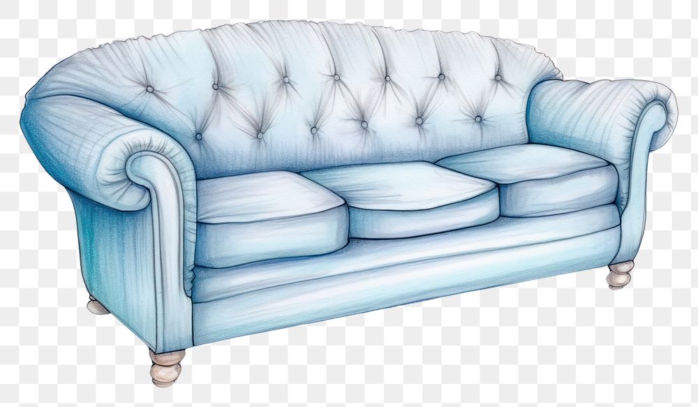 PNG Sofa furniture drawing sketch.