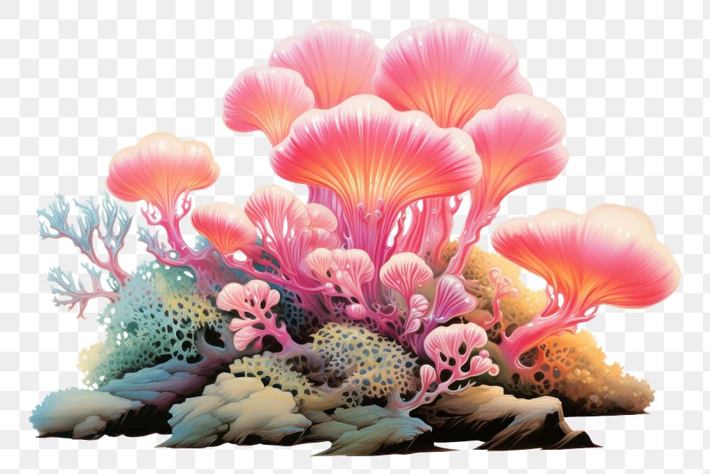 PNG Pastel coral isolated outdoors nature sea.