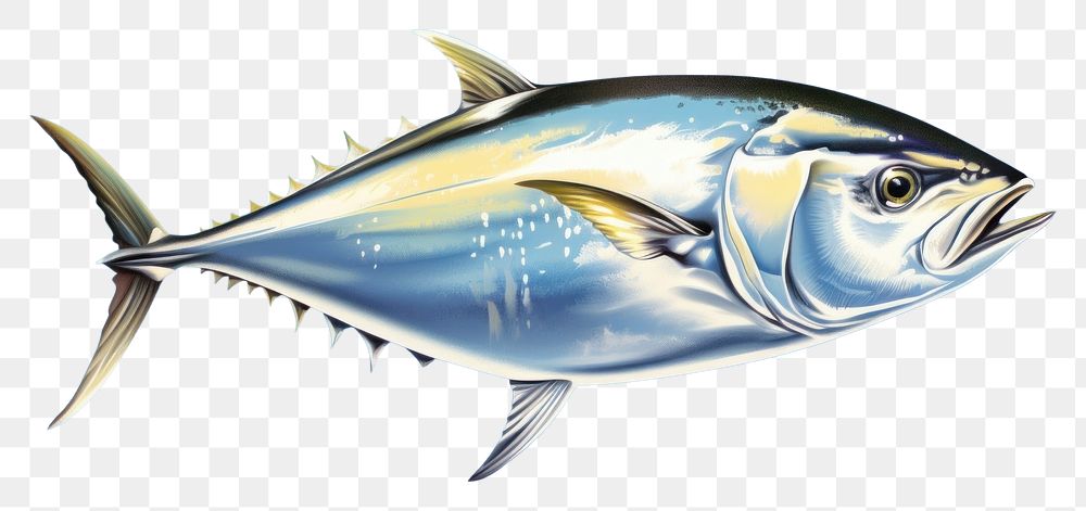 PNG Silver tuna fish isolated animal wildlife dolphin.