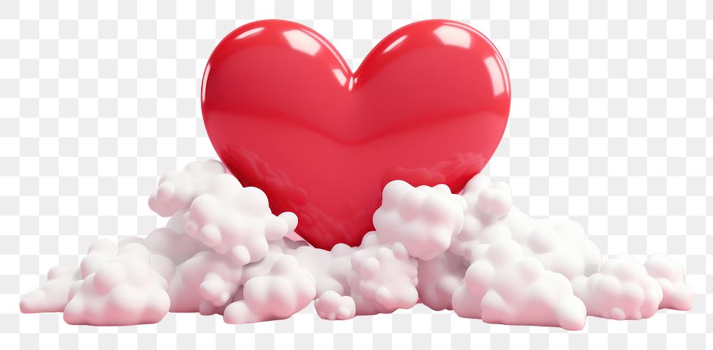 PNG Hearts shape cloud background red softness dessert.