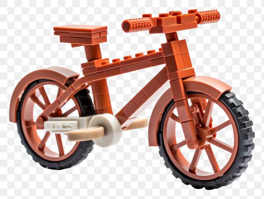 PNG Bicycle bricks toy tricycle vehicle wheel.