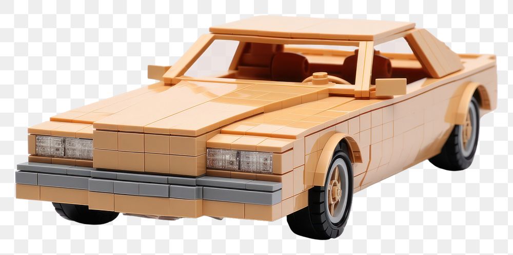 PNG Car bricks toy vehicle white background transportation.