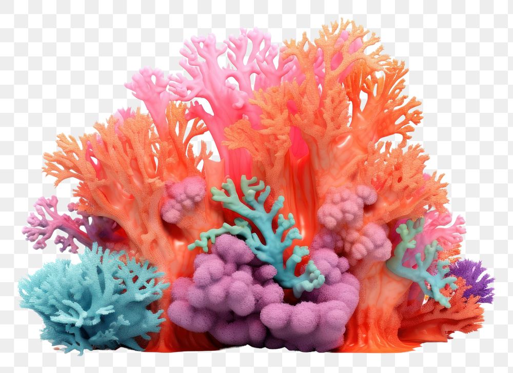 PNG Colorful coral reefs nature food sea.