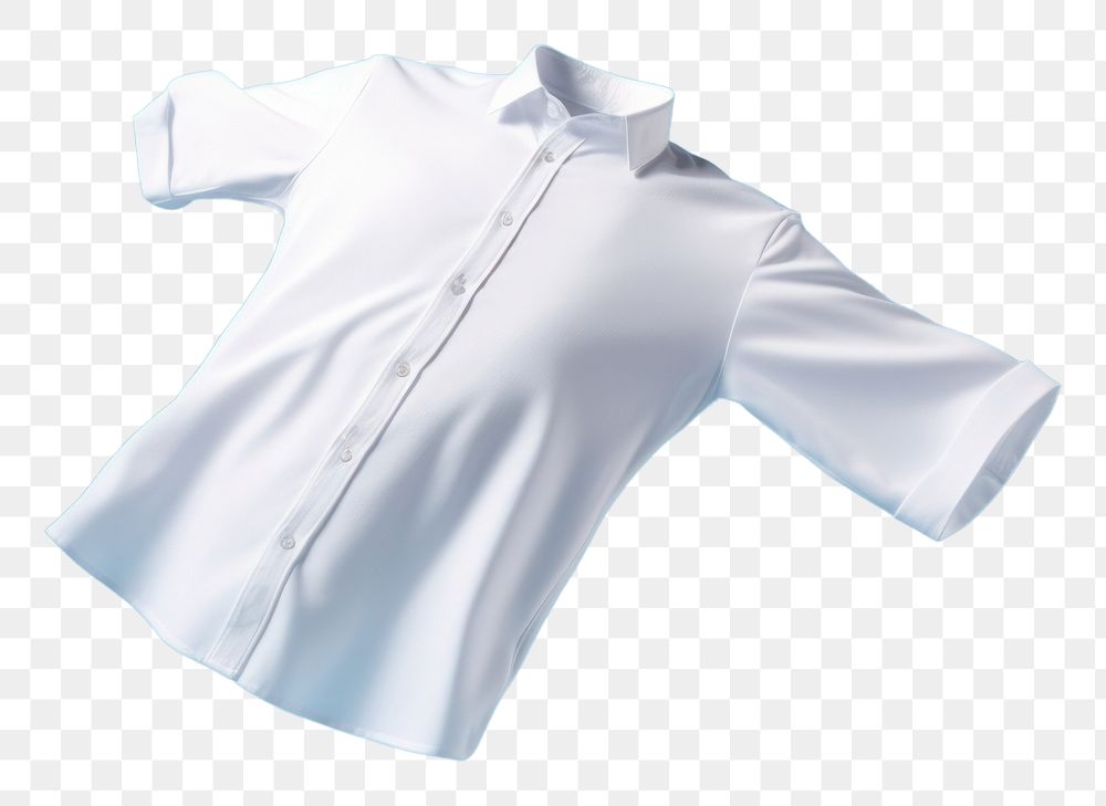 PNG White shirt sleeve blouse coathanger.