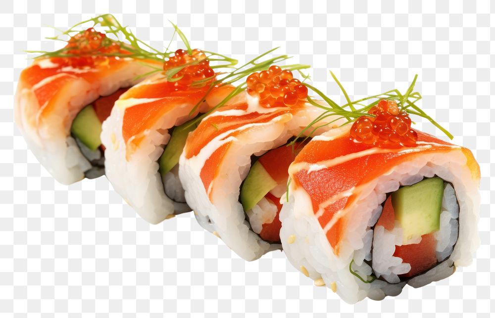 PNG Maki rolls sushi food rice.