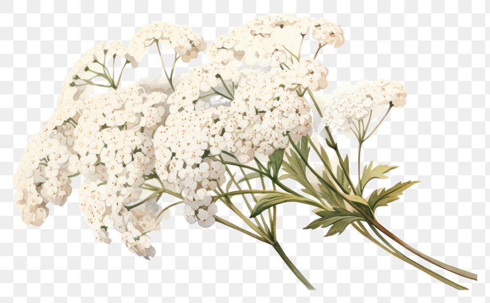 PNG White yarrow flower plant white.